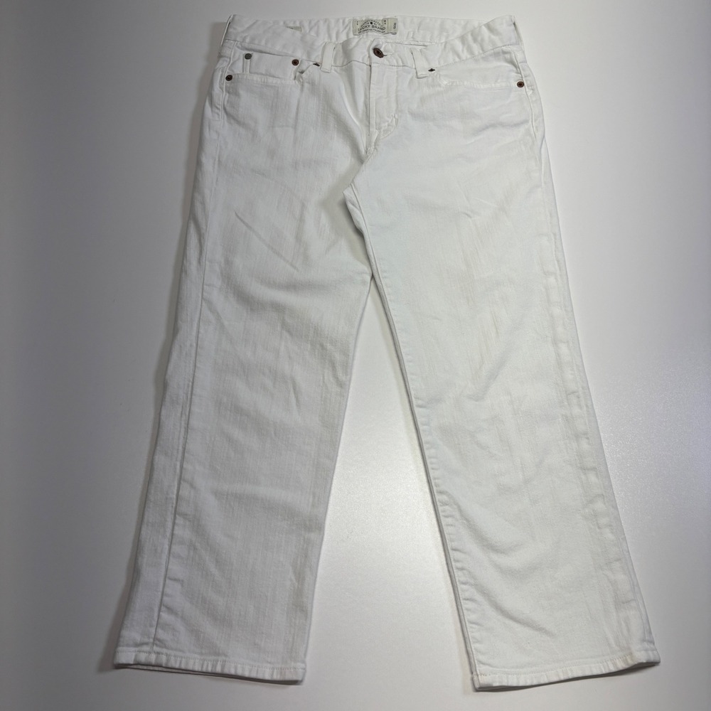 Lucky Brand Sweet Jean Crop White Jeans Size 10/30 Straight Leg